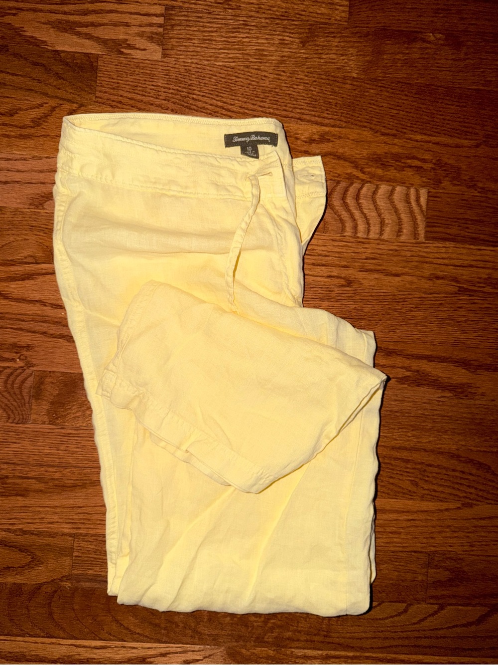 Tommy Bahama Yellow Linen Chinos